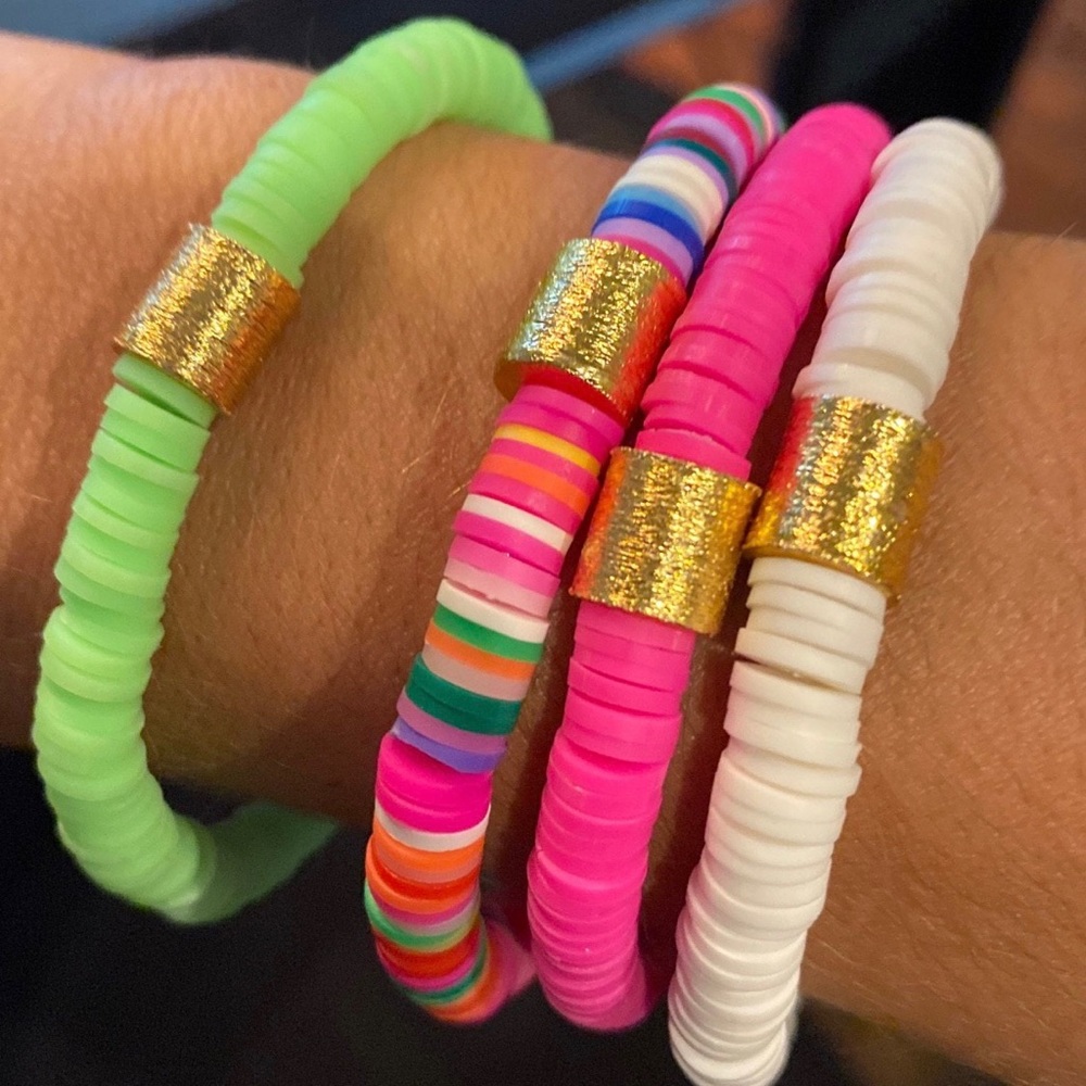 Polymer clay bracelets